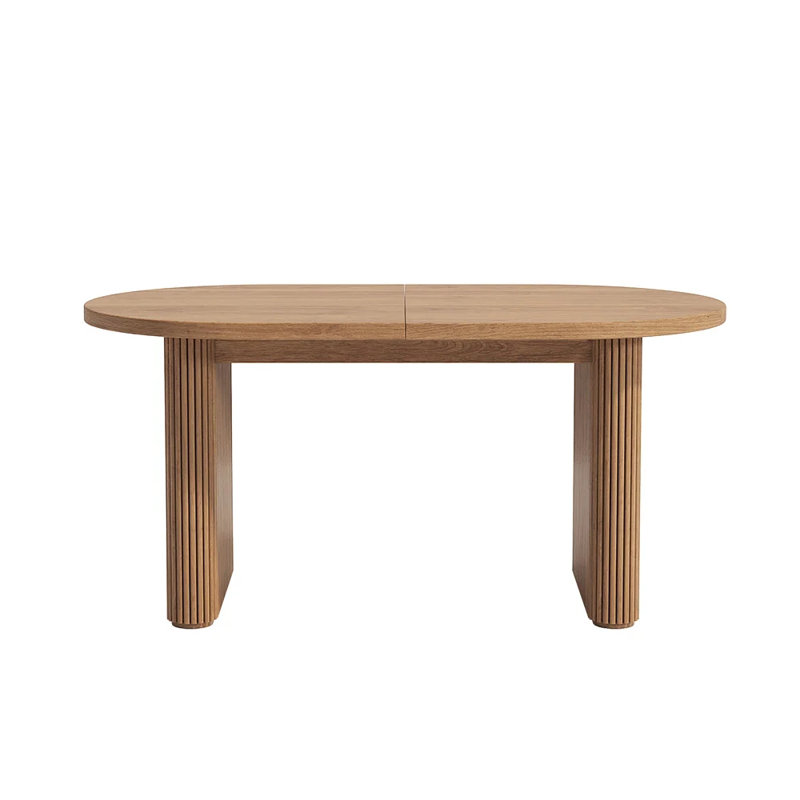 63in-79in Extendable Dining Table for 4-6,Modern Kitchen Oval Dining Table with Removable Leaves Space Saving for Kitchen Living Room,Wood Kitchen & Dining Room Furniture