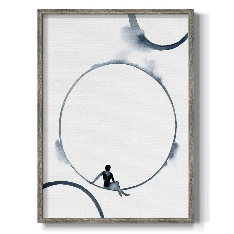 «Woman in the Moon II», reproduction encadrée - bois massif, H 21 po x l 17 po