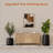 Kute Nest Indoor/Outdoor Contract Grade Small Conico Fiberstone Planter H13" x D12.6" (Tricorn Black) - Pot Opening 10"-114407576-114407580