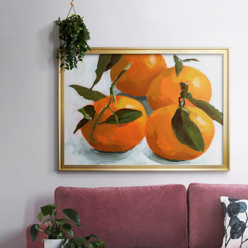 Citrus Grouping II, reproduction d'art sur toile, H 14 po x l 20 po x P 1,5 po, Or