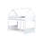 White Rubber Wood Twin Over House Floor Bunk Bed - And Secure For ' Rest In With Stable Protected Guardrails-1793545509
