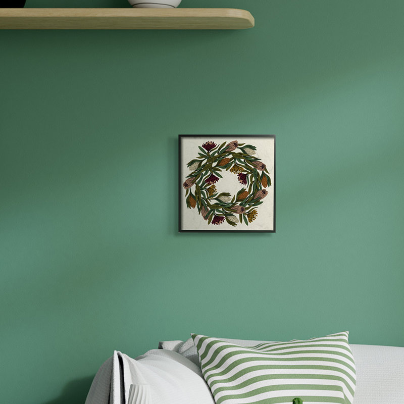 «Wild Thistle Wreath Harvest Charm» par Daphne Polselli, impression sur toile, H 12 po x l 12 po x P 1,5 po