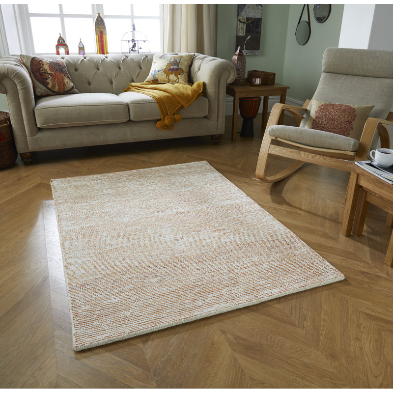 Magdaleno Solid Colour Wool Hand Woven Area Rug, Rectangle 160 x 230cm