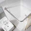 Tringle de douche 36 po avec support de plafond, tringle à rideau de douche en métal, finition chromée-122663236