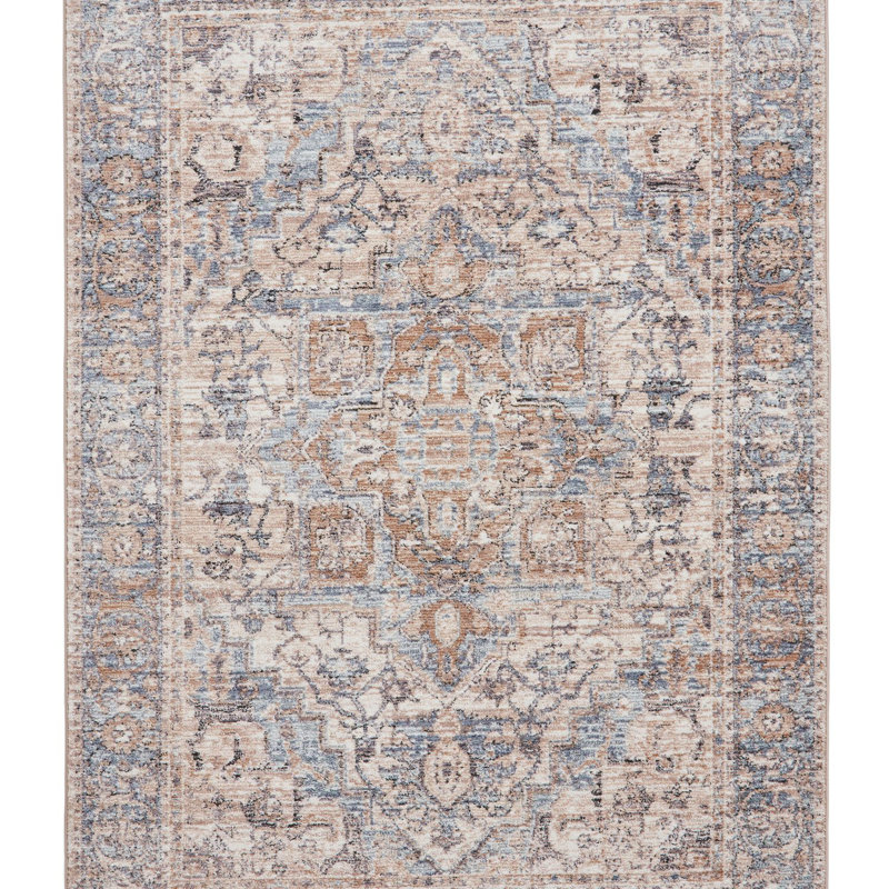 Vintage area rug Machine Woven Rectangle Blue, Rectangle 120 x 170cm