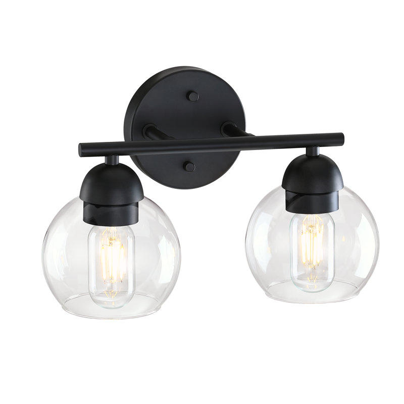 2 - Light Vanity Light, Matte Black