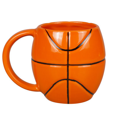 Ceramic Basketball Coffee Mug 14 Oz Novelty Coffee Mug For Men Women Basketball Coach Gifts For Birthday Christmas Housewarming Holiday Basketballs Party