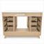 Meuble-lavabo moderne autoportant de 47,56 po avec lavabo simple, comptoir en SMC, armoire de rangement en MDF et portes à fermeture amortie.