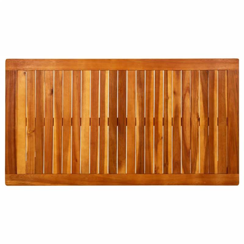Coffee Table Solid Acacia Wood, 17.7" H x 46.3" L x 23.6" W