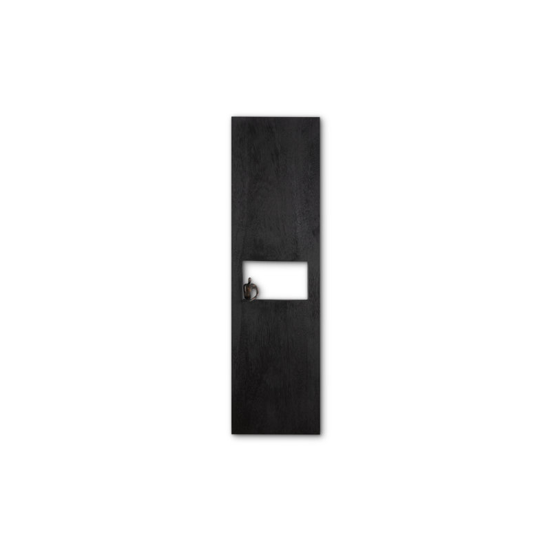 Atlas Black Acacia Wood and Metal Rectangle Wall Decor