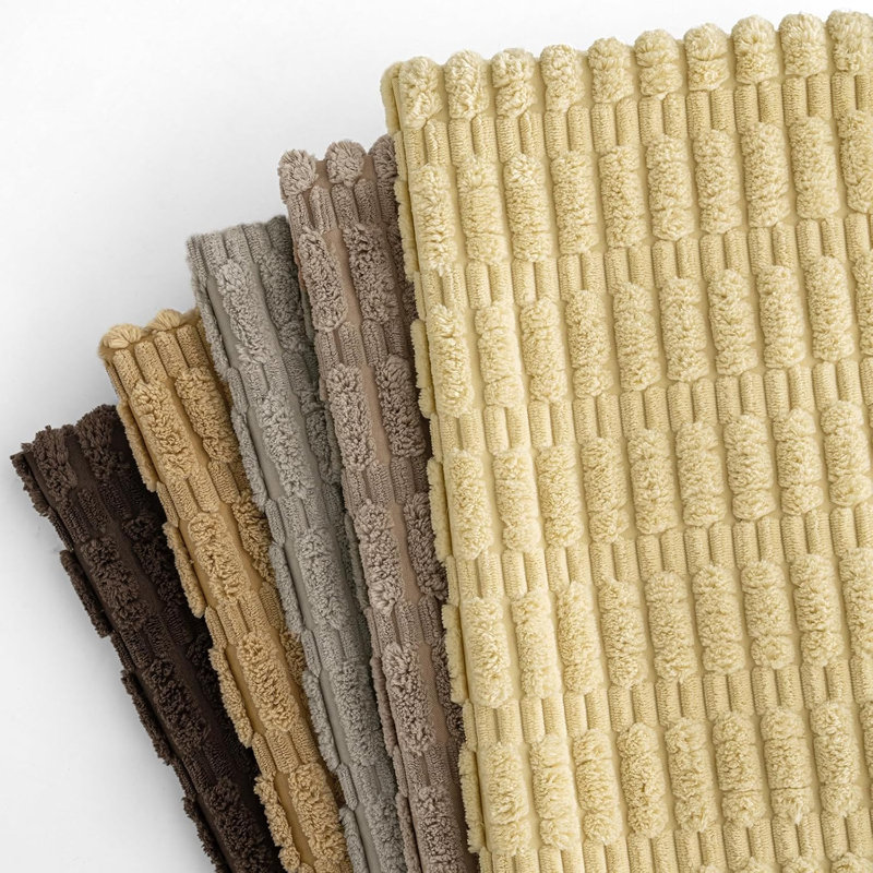 Striped Square Cushion Cover, Light Brown