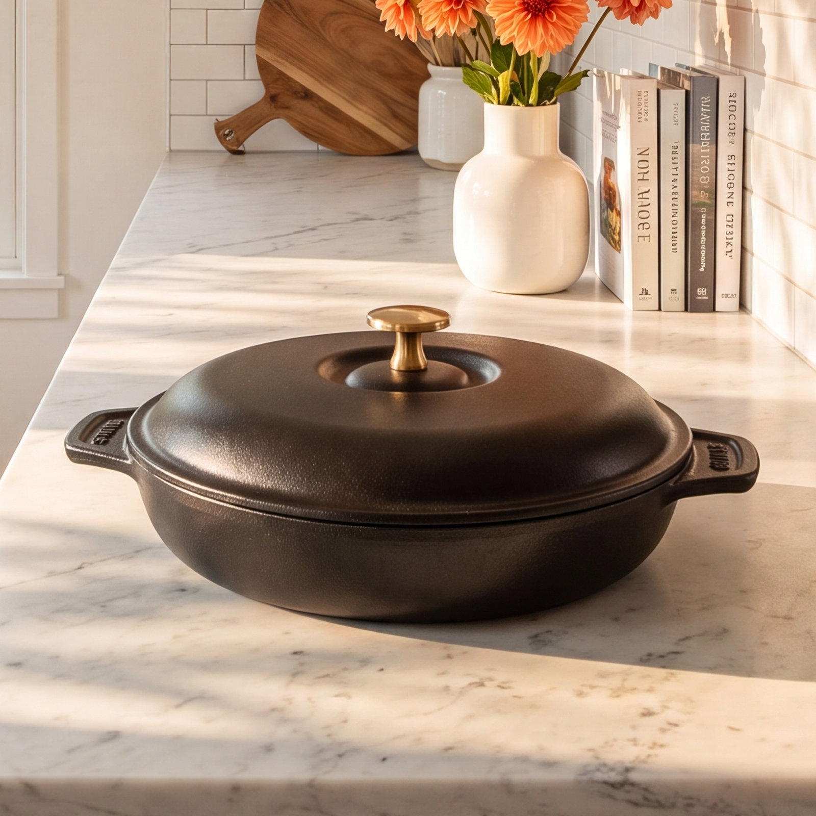 Staub Ceramic Round Braiser, Black Matte