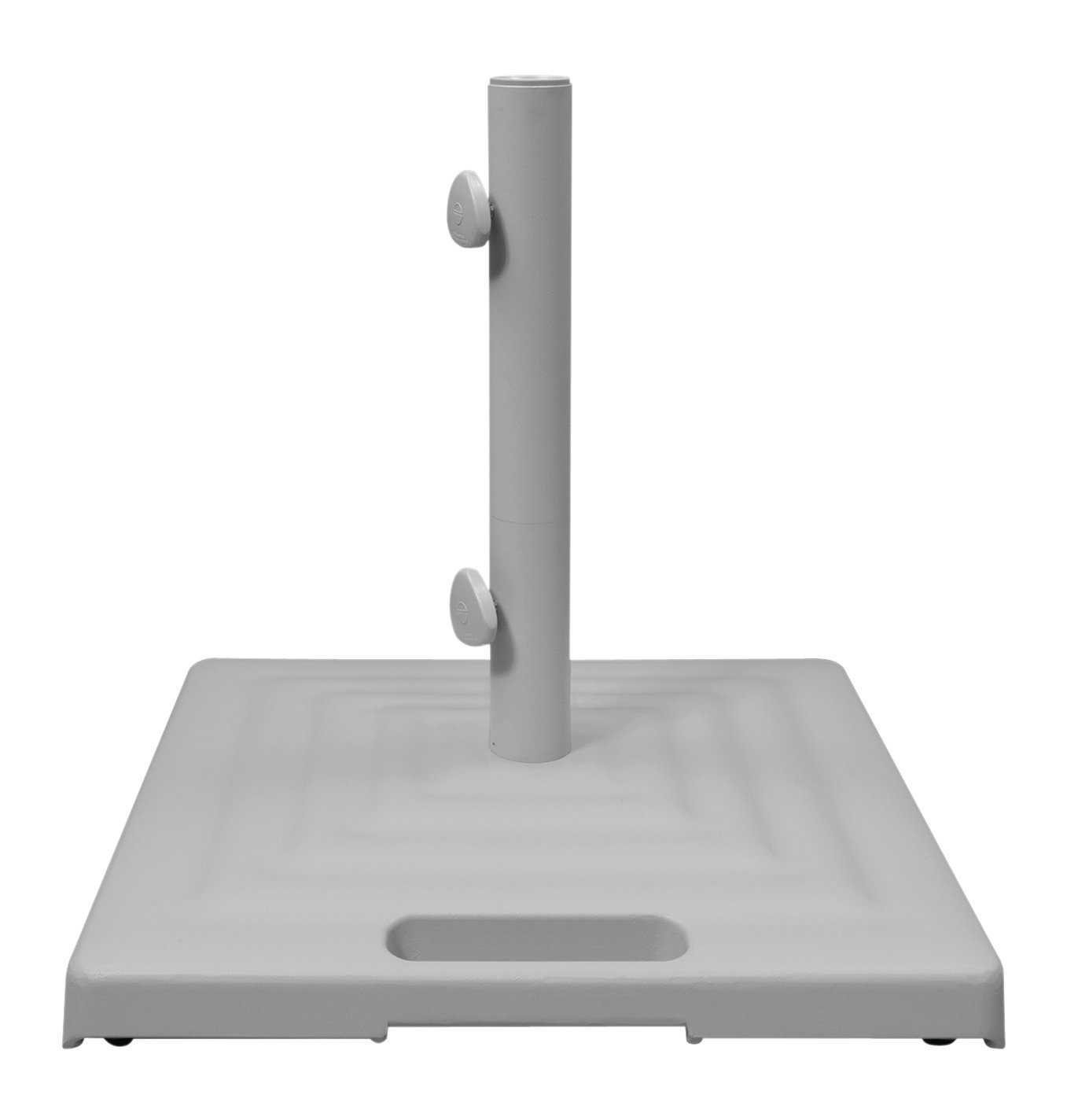 Monaco Square Umbrella Base with Wheels, Platinum