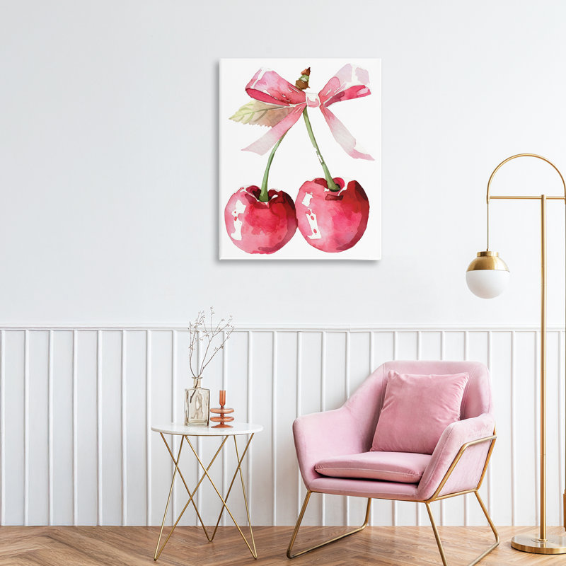 Cerises avec toile chic, design par Creative Studio, H 20 po x l 16 po