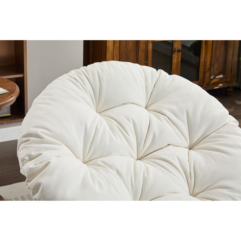 Fauteuil d'appoint pivotant, fauteuil demi-tonneau pivotant à 360 °, fauteuil Papasan pour le salon, la chambre à coucher