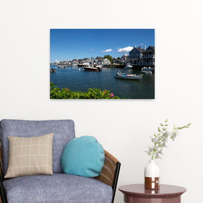 Boats At A Harbor Nantucket Massachusetts Usa Abstract Contemporary City Flower Art