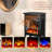 Infrared Freestanding Portable Electric Fireplace Stove Heater With Remote,Timer,Adjustable Brightness And Speed