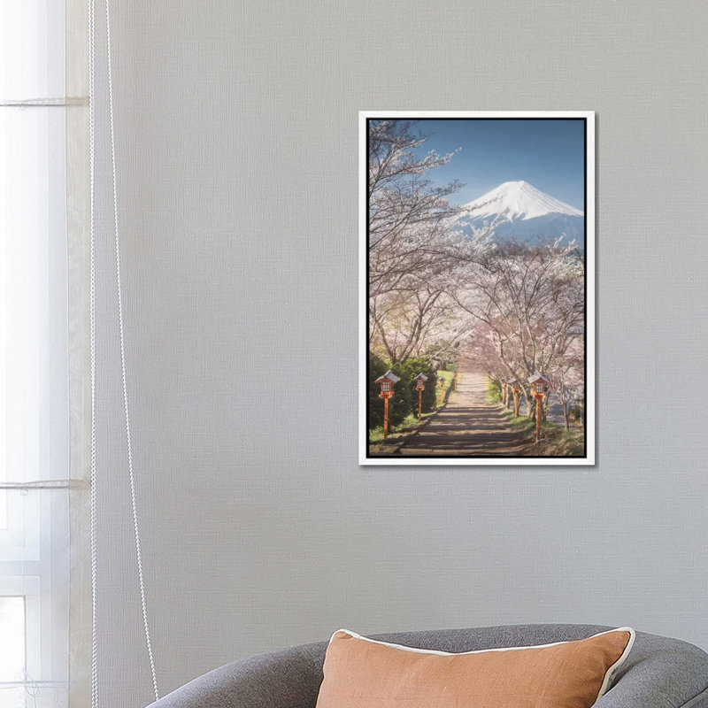 Spring In Japan I by Daniel Kordan - Print on Canvas, 66.04 cm H x 45.72 cm W, White Framed