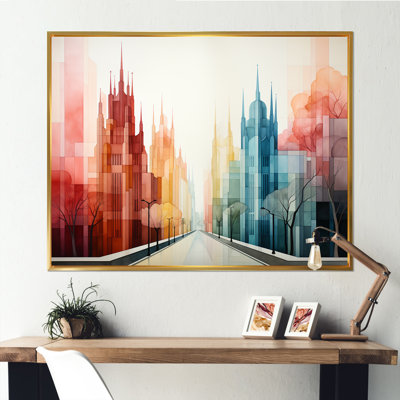 Aquarelle colorée, art mural New York City I
