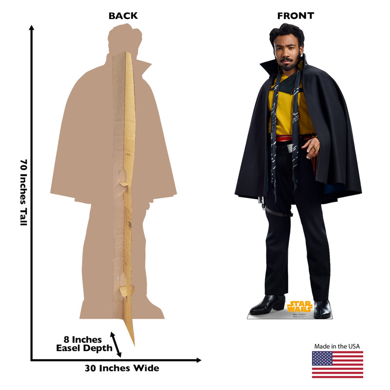 Lando 70'' Star Wars Cardboard Standup with Cape