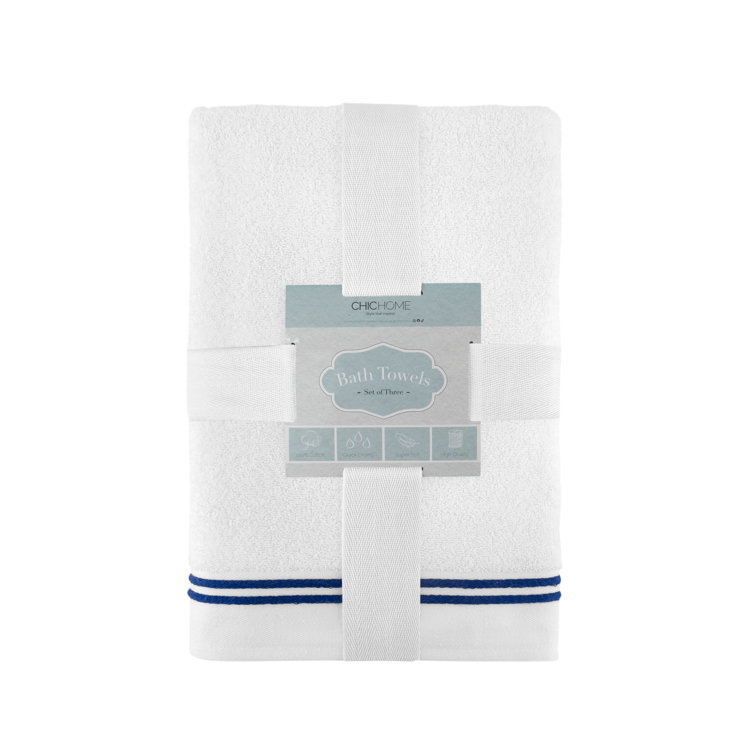 Chic Home 4-Piece Standard 100 Oeko-Tex Certified Bath Towel Set