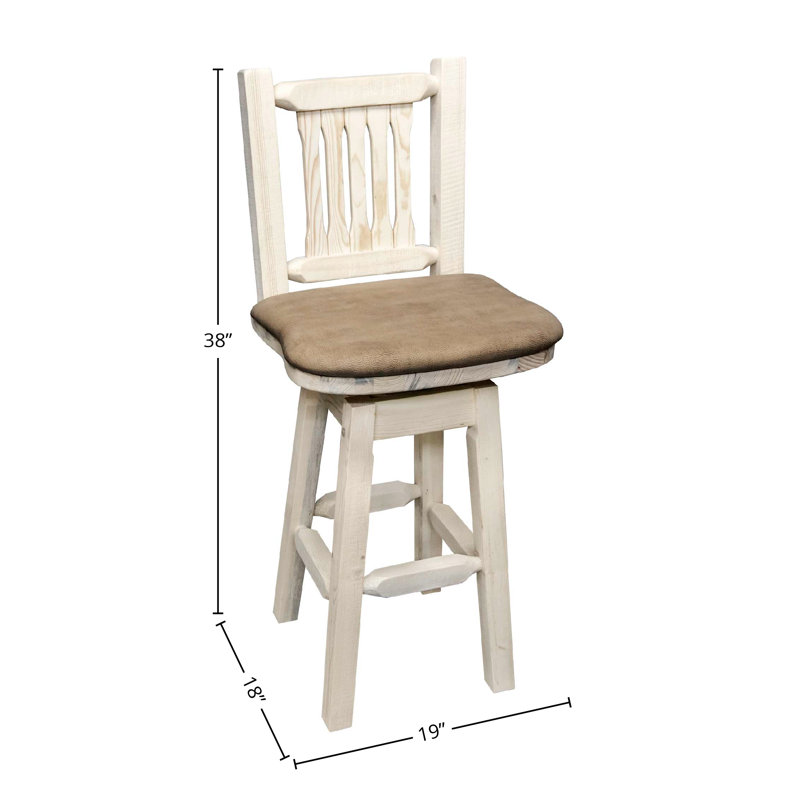 Homestead Collection 24" Bar Stool, Ready to Finish, Buckskin