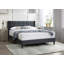 Linen Bed with Tufted Headboard-434920676-405671602