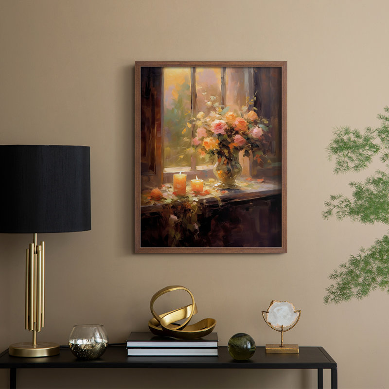 Reproduction encadrée FLORAL Series DCCLV III - bois massif