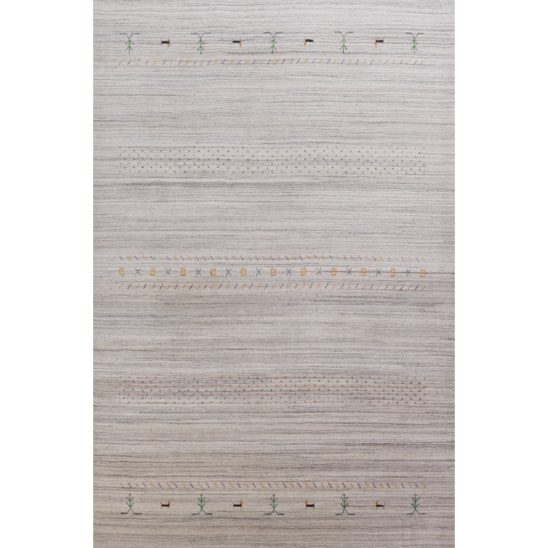 Striped Gabbeh Oriental Area Rug 6x9