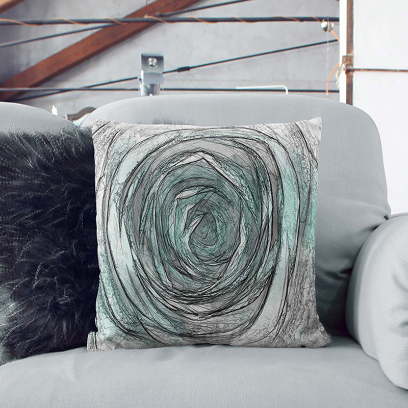 Abstract Square Throw Cushion, 55cm H x 55cm W x 20cm D