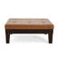  Table basse rectangulaire avec repose-pieds en similicuir avec tiroir de rangement, coussin touffeté, brun