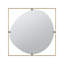Miroir coquelicot avec cadre en métal doré de conception contemporaine pour salle de bain, décoration murale