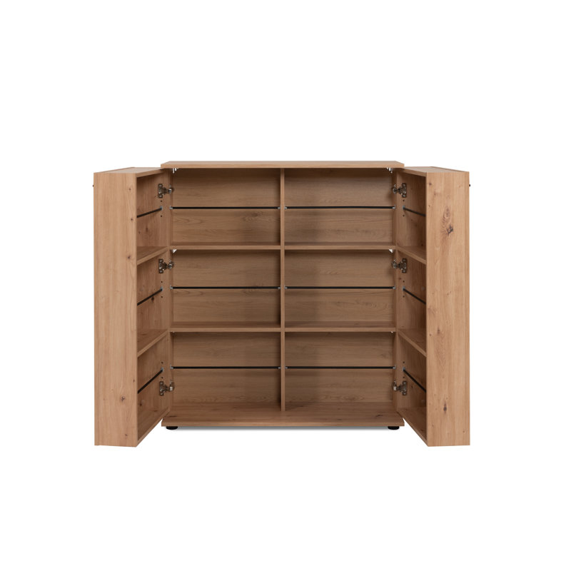 24 Pair Shoe Storage Cabinet, Beige