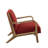 Novak Upholstered Mid-Century Armchair with Wood Arms and Frame-98146548