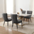 Chaise rembourrée moderne avec structure en métal