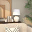 Lampe de table blanche avec extérieur texturé Frasilus