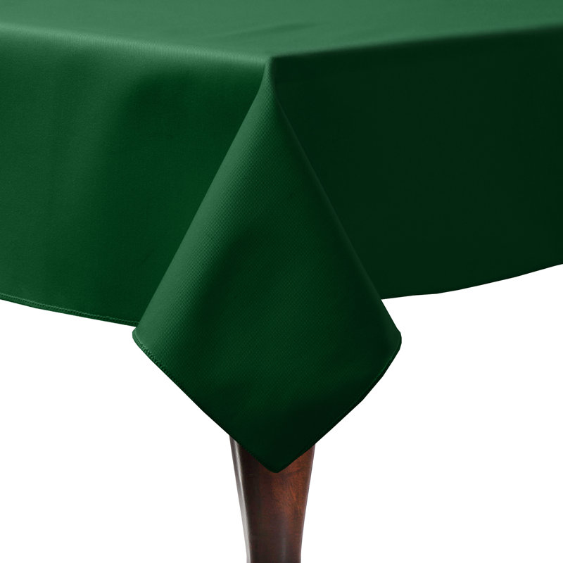 Cotton Twill Rectangular Tablecloth, 10, 52" L x 48" W, Hunter