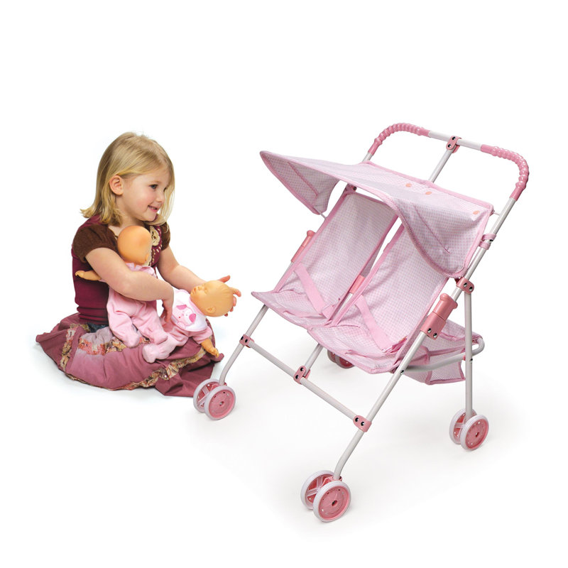 Double Umbrella Doll Stroller
