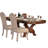 Mckynlee 8-Person Solid Wood Extendable Dining Set