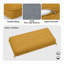 Coussin de banquette sur mesure de 7,6 cm de haut avec double passepoil et 2 attaches pour banquette de salle à manger ou coin repas.-792013330-792013332