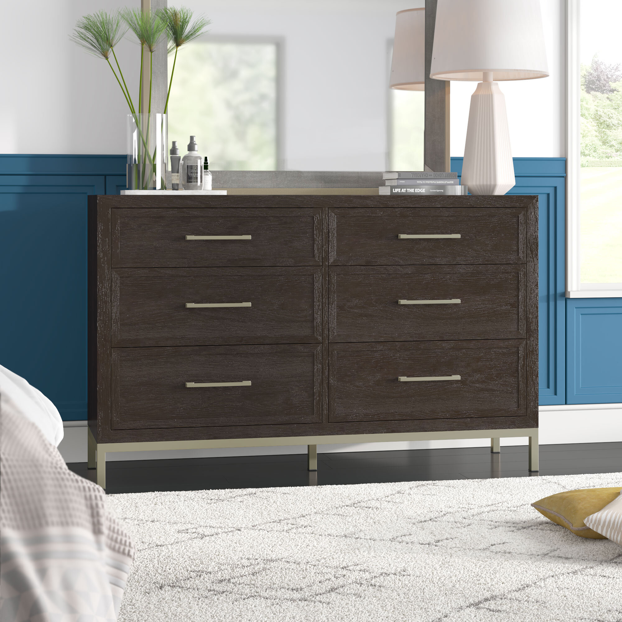 Mercury Row® Briner 6 Drawer Double Dresser & Reviews | Wayfair