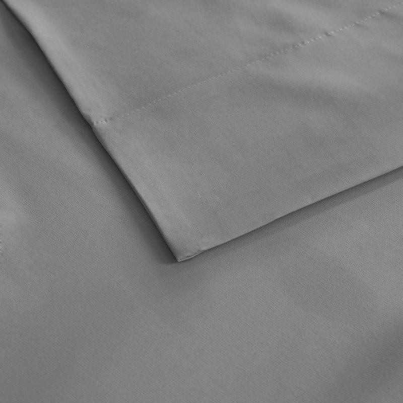 King Size Gray Cooling Microfiber Sheet Set