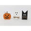 Ensemble de 3 décorations de table d'Halloween, blanc: 4,8 x 8 po Noir: 4,5 x 8 po Orange: 6,7 x 7 po 