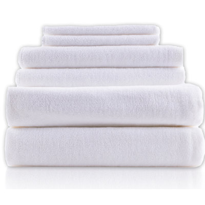 Ensemble de 6 serviettes en microfibre Claireville