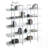 5 Tier Vintage Industrial Bookcase, Metal Frame and MDF Board, Open Shelf for Home Office Storage and Display