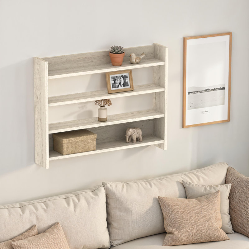 4 Piece Floating Shelf, Oak
