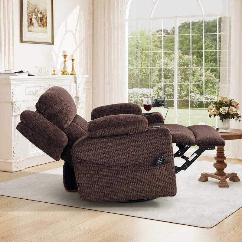 Fauteuil inclinable de massage et de chaleur 8 points Modern, Brun