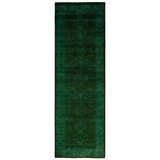 Overdyed One-of-a-Kind 2' 7" X 8' 3" Hand Knotted Area Rug