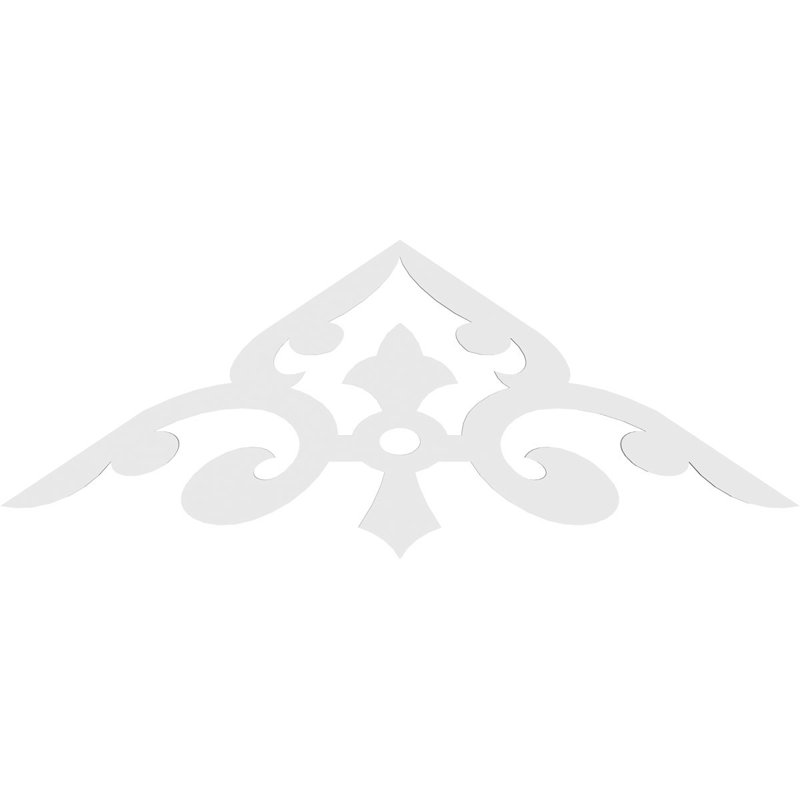 Whitman Signature Urethane Gable Pediment, Primed Tan, 24"H x 72"W, 8/12
