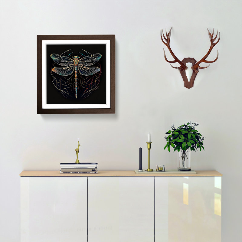 Single Picture Frame Print on Wood, Walnut